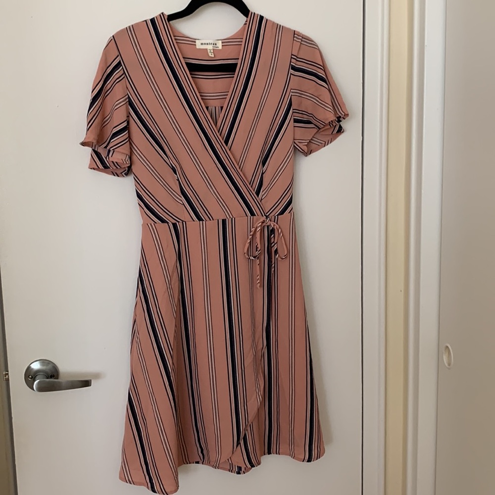 Monteau Faux Wrap Dress